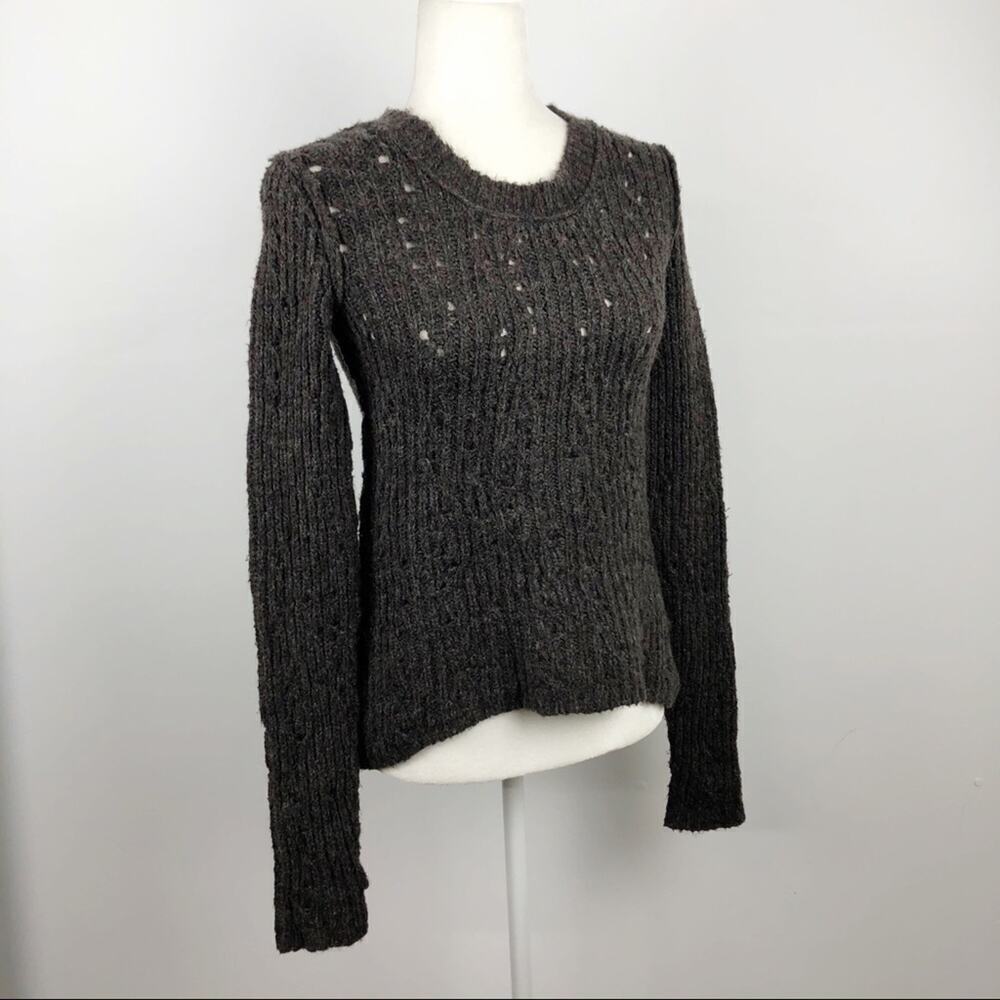 Free People General Shrunken Pullover Sweater in Brown XS - Picture 4 of 15